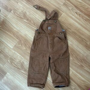 Carhartt Flannel Lined Overalls Size 2t